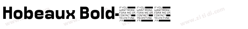 Hobeaux Bold字体转换